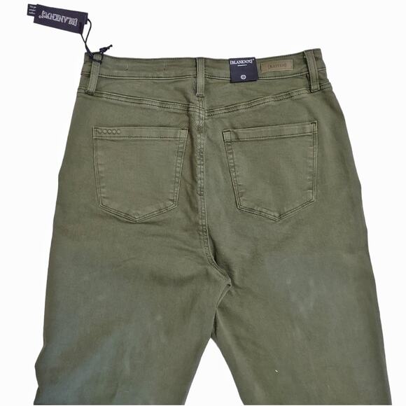 BLANK NYC Green Delancy Jeans Boot Cut Button Fly High Rise Stretch Denim Sz 31 - Picture 14 of 14
